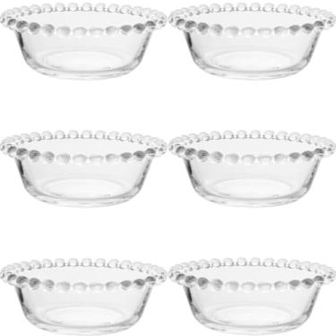 Imagem de Conjunto 6 Bowls 180ml de Vidro Tigela para Sobremesa Frutas Petiscos Pearl Wolff Transparente