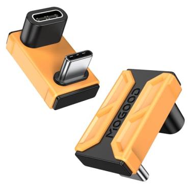 Imagem de MOGOOD Adaptador USB-C macho para USB C fêmea de 180 graus com PD 140W/40 Gbps, extensor tipo C 180 para Steam Deck/Switch/Laptop/Tablet/Telefone