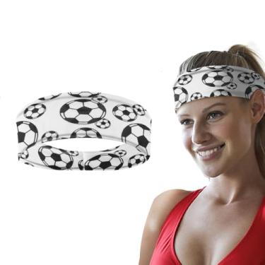 Imagem de Bandanas de futebol esportivas amplas para meninas e meninos, absorção de umidade, faixa ajustável para cabeça, faixas de transpiração para mulheres, homens, esportivas, esportivas, masculinas