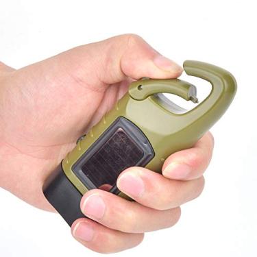 Imagem de Lanterna de manivela movida a energia solar, AT5503 Lanterna de manivela solar portátil de plástico ABS recarregável de emergência, lanterna de sobrevivência portátil para escalada, acampamento, ao ar