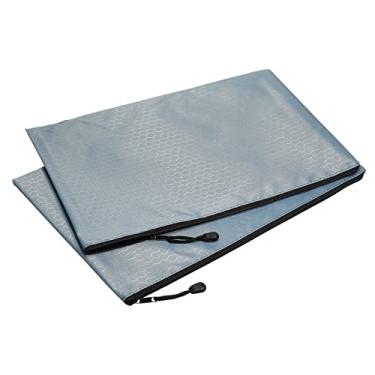 Imagem de PATIKIL Sacos de arquivo impermeáveis com zíper pacote com 5 pastas de armazenamento de documentos B4 bolsa de lápis para viagens de escritório, cinza