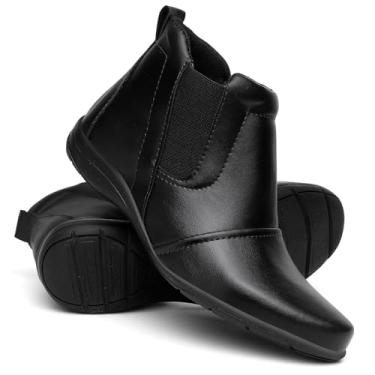 Imagem de Bota Feminina Lorenzzo Lopez – Coturno Confortável, Sola de Borracha, Estilo Moderno, Ideal para Trabalho e Lazer (Preta, BR, Adulto, Numérico, 37)