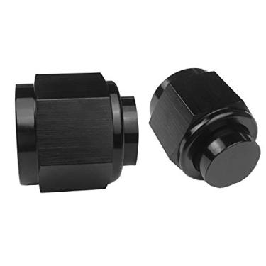 Imagem de Porca de tubo 10 AN e manga de 5/8 ID para mangueira de tubo externo de 5/8 polegadas adaptador de encaixe de porcas de tubulação de alumínio, preto anodizado