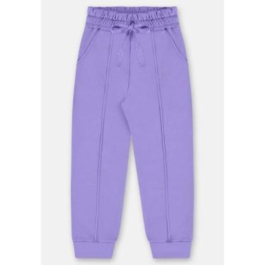 Imagem de Calça Infantil Feminina em Molecotton Básico Up Baby, Roxo, 8
