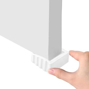 Imagem de Batentes de porta bidirecionais, cunha de batente de porta, batentes de porta de borracha de cubo pequeno, branco, 2 peças