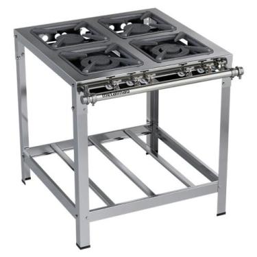 Imagem de Fogão Industrial Stori Premium 4 Bocas 30x30 M14 Aço inox 430 Metalmaq