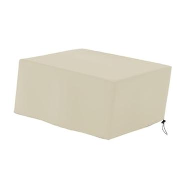 Imagem de Bothyi Capa para churrasqueira, resistente a rasgos, resistente, multiuso, à prova d'água, à prova de vento, de poeira, 18 polegadas para áreas externas, Bege