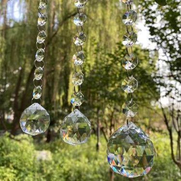 Imagem de Chandelier de Cristais Arco-Íris - Pêndulo Decorativo com Prisma Gerador de Luz para Janela, Carro, Quarto ou Jardim – 1 Unidade