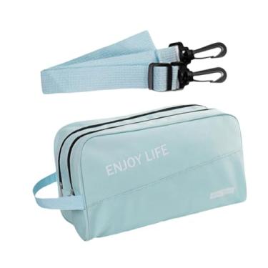 Imagem de Colaxi Bolsa de ginástica, bolsa de fim de semana para mulheres e homens, tote versátil, transversal para exercícios, viagens, treino, esportes, ioga, Azul