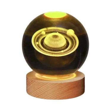 Imagem de Colorido LED Cristal 3D Night Light Base De Madeira Presente Para Meni