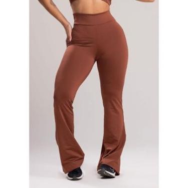 Imagem de Calça Feminina Flare Estampada Pantalona Cintura Alta Mvb Modas-Feminino
