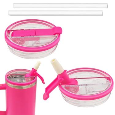 Imagem de Fabuerdia Tampa de canudo flip de 1,134 g adequada para Stanley Cup, bico de bebida, à prova de poeira, tampas à prova de vazamento e substituição de canudo adequado para Stanley Quencher e acessórios