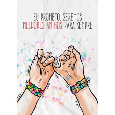 Imagem de Adesivo Decorativo De Parede Frase Melhores Amigos