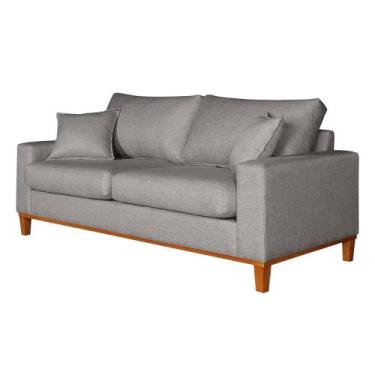 Imagem de Sofá 3 Lugares Confortável com Base Resistente Madeira Linho - Balaqui