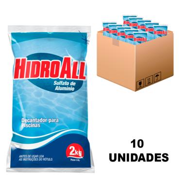 Imagem de Kit 10 Sulfato de Aluminio Decantador 2kg hidroall