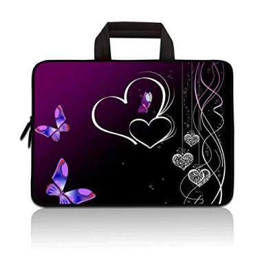 Imagem de Bolsa para laptop 11 11,6 12 12 12,1 12,1 12,1 12,5 polegadas Chromebook capa para notebook Ultrabook capa de neoprene compatível com Apple MacBook Air, Samsung, Acer, HP, DELL, Lenovo Asus (borboleta