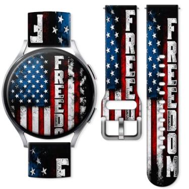 Imagem de Pulseiras de relógio compatíveis com Samsung Galaxy Watch de 40 mm, 42 mm, 44 mm, 45 mm e 46 mm, pulseira de silicone de substituição com padrão de 20 mm para Galaxy Wacth 7/6/5/4/5 Pro/4 Classic/3