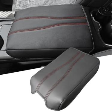 Imagem de ANMOSVO Capa de console central para Chevy Traverse & GMC Acadia 2024 2025 - Protetor de braço de couro premium | Ajuste personalizado 1:1 | Atualização interior resistente a arranhões e elegante