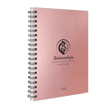 Imagem de Agenda 2026 Planner Semanal Personalizada Profissões Rose Gold Biotecnologia