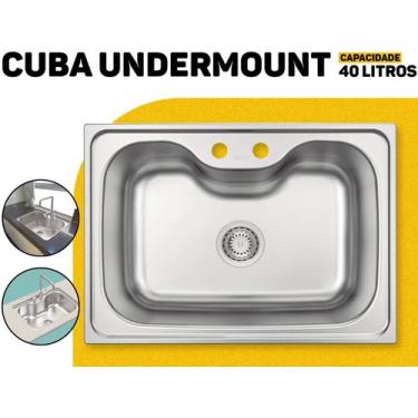 Imagem de Cuba de Cozinha Inox 69x49 cm Morgana Undermount Tramontina de Embutir