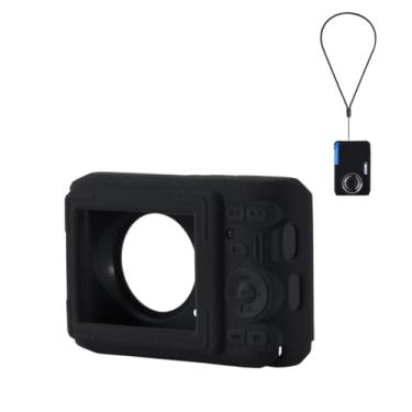 Imagem de Capa protetora de silicone para câmera digital Kodak PIXPRO FZ45, à prova de choque, resistente a arranhões, com acesso total aos botões para capa Kodak PIXPRO (preta)