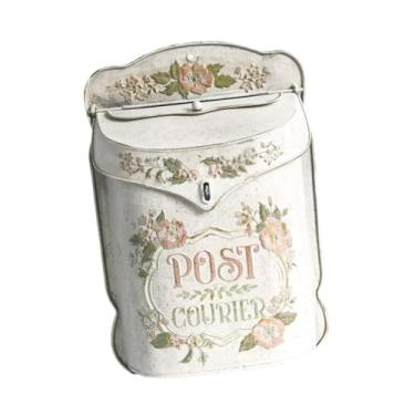 Imagem de Wswqop Caixa de Correio de Metal, Estilo Europeu, Retrô, Antiga, Arte em Ferro, Suporte de Parede para Caixa de Correio, para Cerca de Jardim Externo