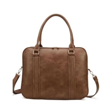 Imagem de Pasta Executiva Notebook Maleta Bolsa Transversal Alta Quaridade Reforçada (Caqui)