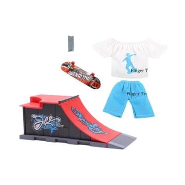 Imagem de Kit Profissional DIY 6 Em 1 Para Prática De Skate De Dedo, Com Rampa E
