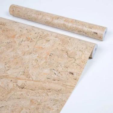 Imagem de Papel De Parede Adesivo Contact Marmore Areia Painel Autoadesivo Conta