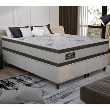 Imagem de Cama Box Conjugado King com Colchão (193x71x203) Good Like Gazin CR353