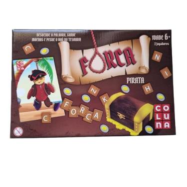 Imagem de Jogo Forca Pirata, Tabuleiro Educativo Infantil, 2 Jogadores, Idade 6+, Coluna