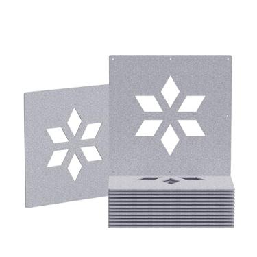 Imagem de Superfície de fibra de feltro placa de fibra de poliéster de alta densidade 30,5 x 30,5 cm painel divisor de sala de pendurar divisória de sala de decoração de casa (12 peças) (cinza claro)