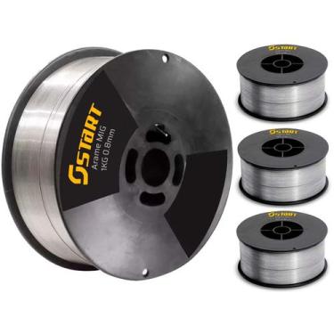 Imagem de Kit 4 Unidades Arame De Solda Mig Para Uso Sem Gás 0,8mm 1kg - Start