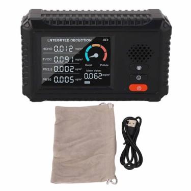 Imagem de Detector de qualide do ar hcho tvoc pm2.5 pm10 testador de qualide de ar interno portátil para ten de automóvel doméstica Viagem 5V 5V