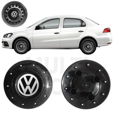 Imagem de 1X Calota Centro Roda Ferro Aro 14 Vw Voyage G5 G6 G7 Preto