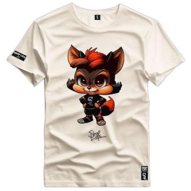 Imagem de Camiseta Coleção Cartoons Raposa Foxy Jaqueta Shap Life, M, Off white