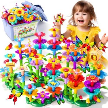 Imagem de Brinquedos de construção de jardins de flores Doloowee 184 unidades pa