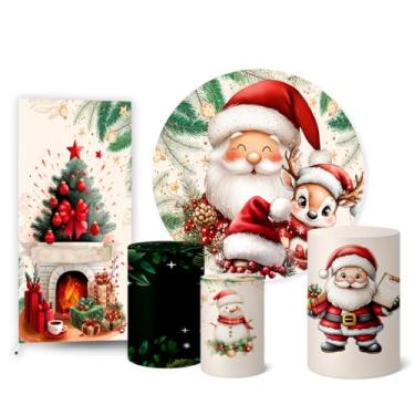 Imagem de Trio Capas Cilindro + Painel Sublimado + Painel Romano Natal (K2NAT070)