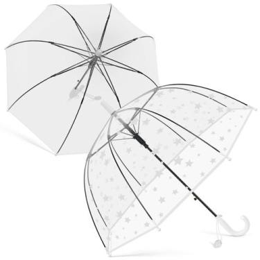 Imagem de Guarda-chuva Bubble Fabbay Star Kids transparente para crianças x2