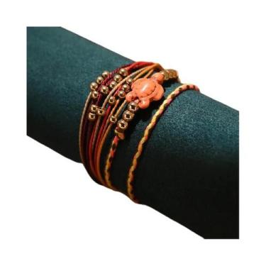 Imagem de Tornozeleira Feminina Boêmia Com Cordão De Tartaruga Y2K Corda Moda Ve
