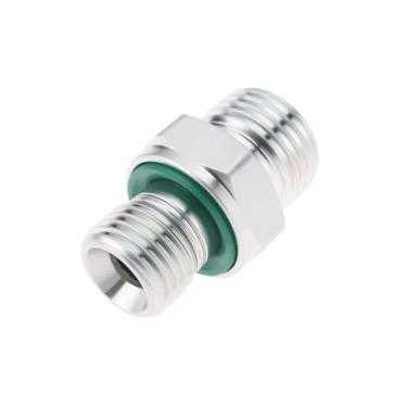 Imagem de Briny River Conectores hidráulicos de aço carbono M16 a 1/4 compatível com mini escavadeira