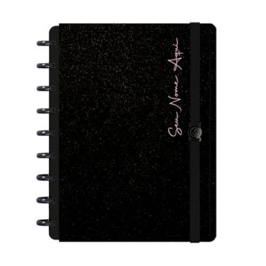 Imagem de Caderno de Disco Inteligente Personalizado Iscool M Solid Glitter Preto