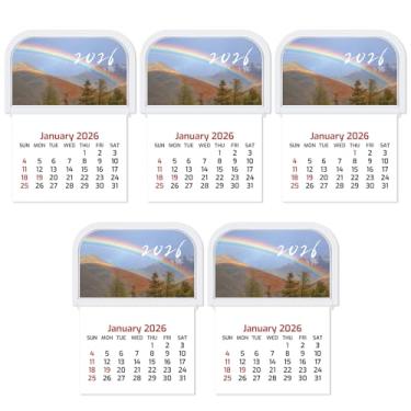 Imagem de Resurhang 5 minicalendários 2025 adesivos 2025, calendário adesivo para carro, calendário de parede pequeno, calendário mensal de 2025 para cartões de visita, caminhão, laptop, geladeira, escritório