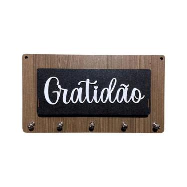 Imagem de Porta Chave/ Porta Carta Madeira Mdf, Gratidão