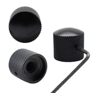 Imagem de Samherome 3 maçanetas de metal para guitarra, controles de tom de volume para guitarra elétrica, para guitarra elétrica Fender Telecaster Gibson Les Paul, compatível com 18 estrias grossas