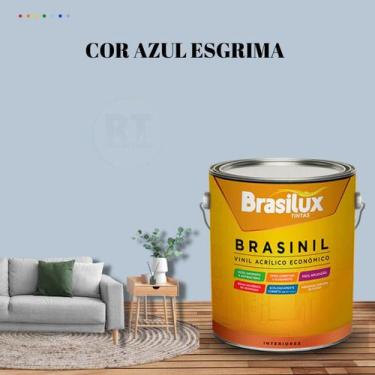 Imagem de Tinta Parede Azul Acinzentado Acrílica Brasinil 3,2l - BRASILUX, AZUL 
