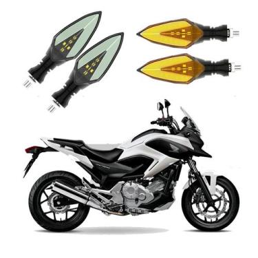 Imagem de KIT 4 Setas Sequenciais Pisca de Led Modelo P35 Para Moto Honda NC 700