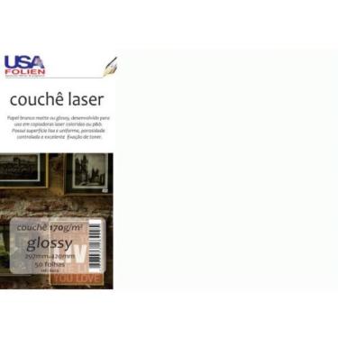 Imagem de Papel A3 Couche Laser GLOSSY 297X420MM 170G. PCT.C/50 - Usa Folien