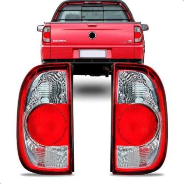 Imagem de Par Lanternas Traseira VW Saveiro G4 2006 07 a 2009 Bicolor - SP ACESS