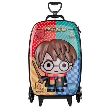Imagem de Mochila de Rodinhas 3D Maxtoy Harry Potter Casas Colorido